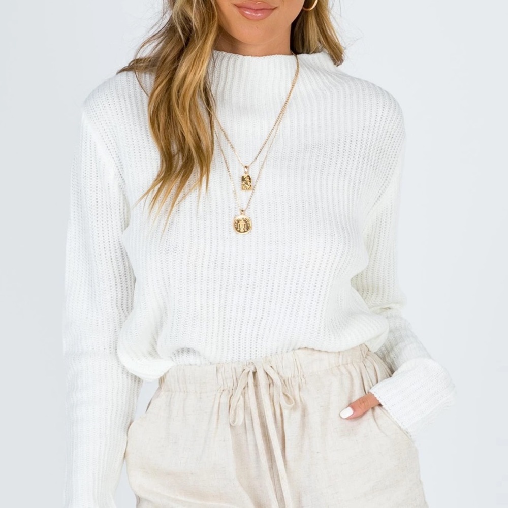 White Oxnard princess Polly sweater